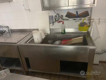 Lavandino professionale acciaio