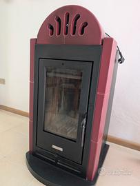 Stufa a legna e brikett di legna