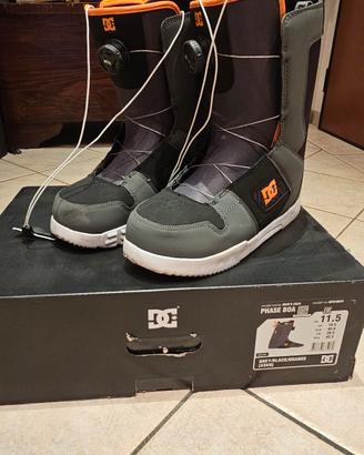 scarponi snowboard  dc  phase boa taglia 45