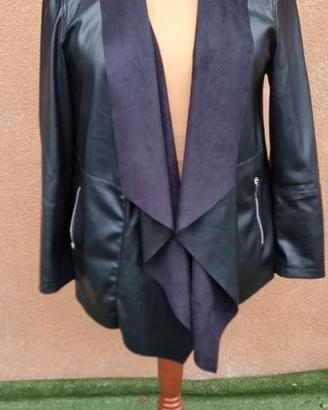 Giacca a cascata oversize in ecopelle New Look,50