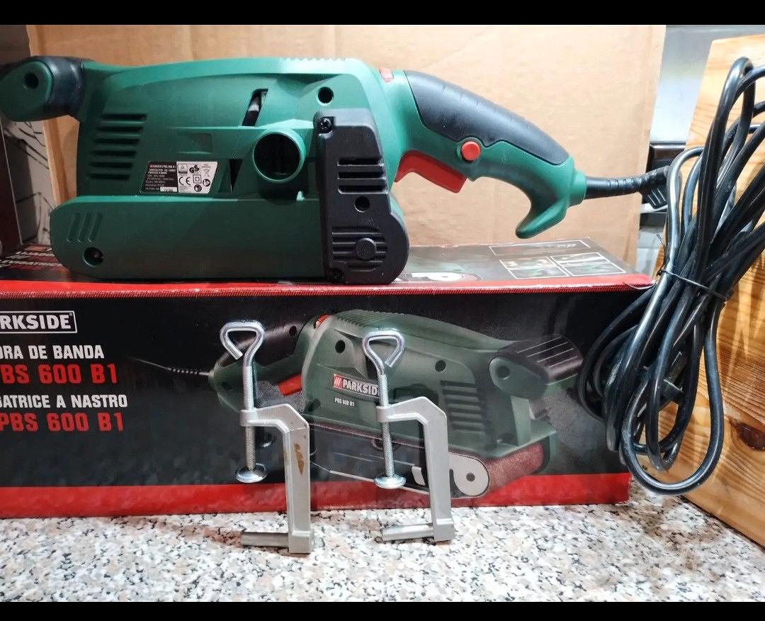 Parkside Levigatrice A Nastro PBSD 600 B1 - 600W Per Legno, Con Aspirazione E Nastri 75x457mm - Foto 11