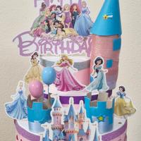 Torta finta scenografica tema principesse disney 
