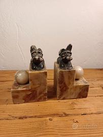 ferma libri vintage stile art deco 