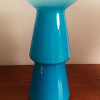 Vaso Salviati in vetro di Murano azzurro