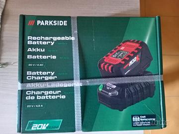 battaria e caricabatterie Parkside 20v /4Ah nuova 