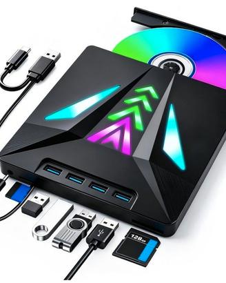CD DVD Esterno per PC Portatile, Masterizzatore DV