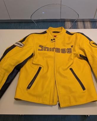Giacca moto pelle Dainese D-Tec Vintage Taglia 52