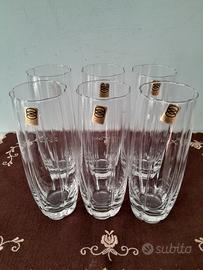 Set 6 bicchieri in cristallo Cristalleria Europa,