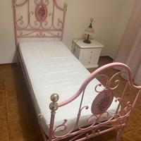 Letto singolo in ferro battuto + materasso