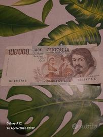 100000 lire Caravaggio con governatore Ciampi circ