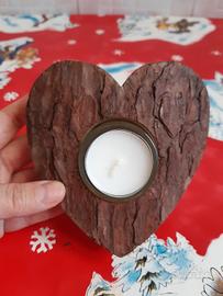Porta candela per tea light in legno