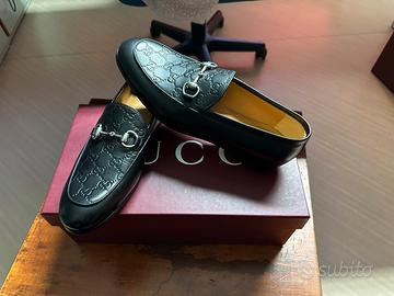 Mocassini Gucci Jordaan in pelle nera 41
