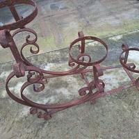 Portavasi artigianali in ferro pieno  lavorato