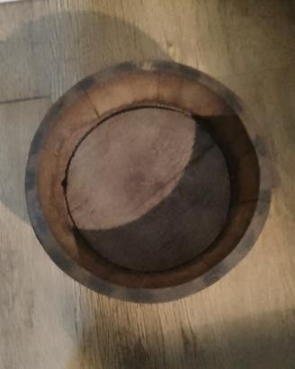 12 Contenitori in vetro e Porta Frutta in legno