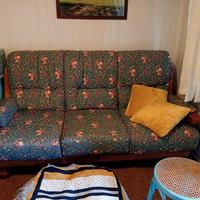 divano 3 posti e 2 poltrone stile rustico