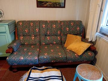 divano 3 posti e 2 poltrone stile rustico