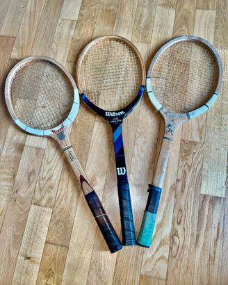 Lotto 3 Racchette tennis vintage in legno