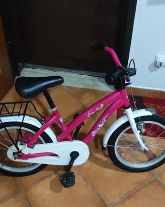 bicicletta per bambina fucsia e bianca