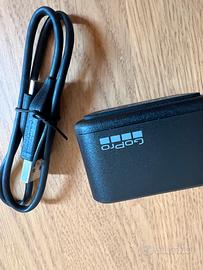 Gopro caricabatterie doppio per gopro 10/11/12