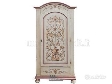 Armadio stipo in stile fiorentino avorio con decor