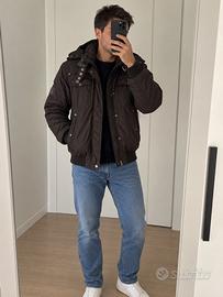 Yes Zee Giubotto  Uomo Marrone imbottito con Cappu