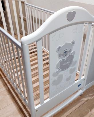 Lettino PALI in legno con orsetto