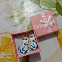 Orecchini Gattino Smaltati – Acciaio Inox Dorato 