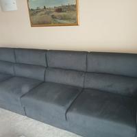 divano 4m in alcantara blu