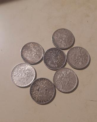 5 francs in argento