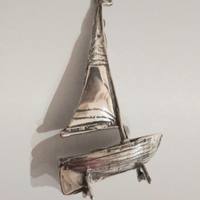 Miniatura D'Epoca Barca in Argento