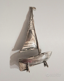 Miniatura D'Epoca Barca in Argento