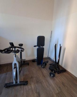 Bike spinning technogym/panca/dischi/bilanciere su