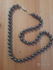 Collana Vintage Ematite, Lavorazione a Nodini 