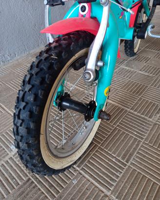 Bici bimbi, raggio14" gomme nuove, con rotelle com