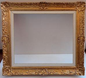 CORNICE MARCONI  IN LEGNO DORATO 69x59 cm.