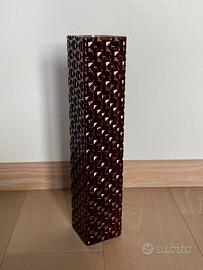 Vaso da terra IVV vetro diamante bronzo/cristallo.