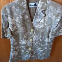 Giacca manica corta elegante con fiori