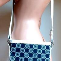 Originale ARMANI, borsa tracolla in tessuto/pelle
