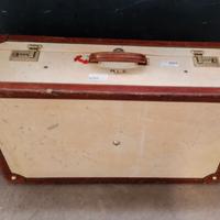 Valigia vintage pelle e cuoio