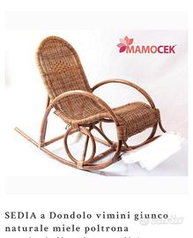 Sedia a dondolo giunchino naturale