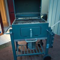 barbecue wiltec a carbone carrellato 