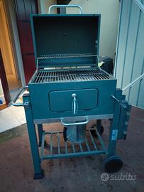barbecue wiltec a carbone carrellato 