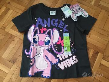 T-shirt Maglia Bambina 4 - 5 Angel Stitch Disney