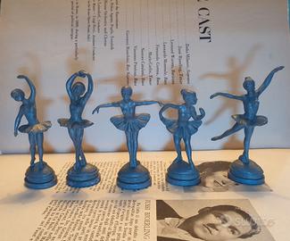 ballerine segnaposto in feltro vintage 5 pz