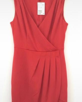 Abito donna rosso invernale taglio sartoriale