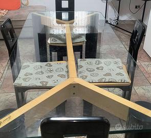 tavolo rettangolare cristallo 