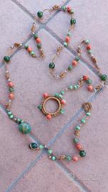 collana in perle con bracciale 