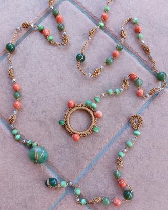 collana in perle con bracciale 