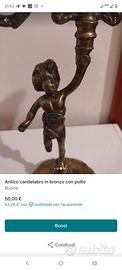 Antico Candelabro in bronzo 