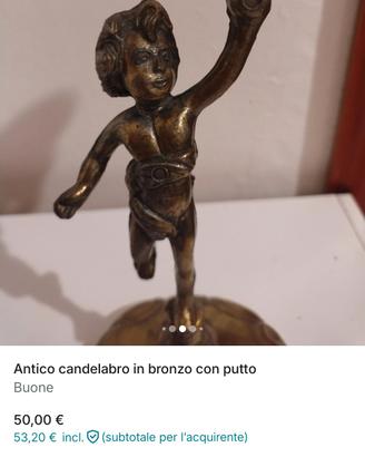 Antico Candelabro in bronzo 